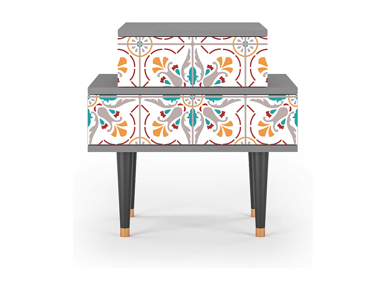 Table de nuit - 58х58х41 cm - NS1 - Spring Ceramics, Gris