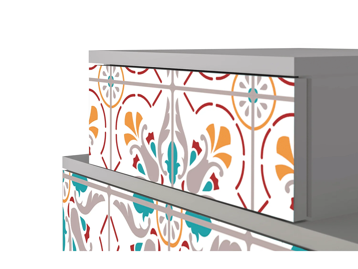 Stolik nocny - 58х58х41 cm - NS1 - Spring Ceramics, Szary