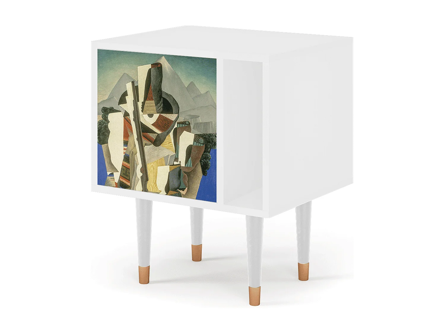 Nachtkastje - 57х69х48 cm - S2 - The Cubist Paintings , Wit