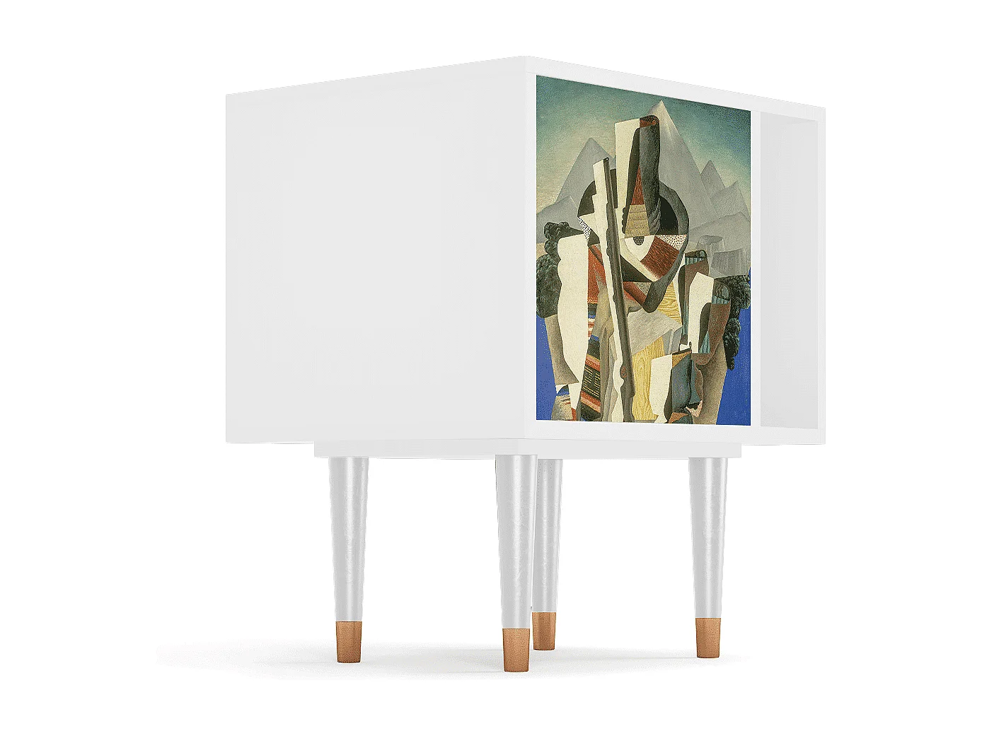 Nachtkastje - 57х69х48 cm - S2 - The Cubist Paintings , Wit
