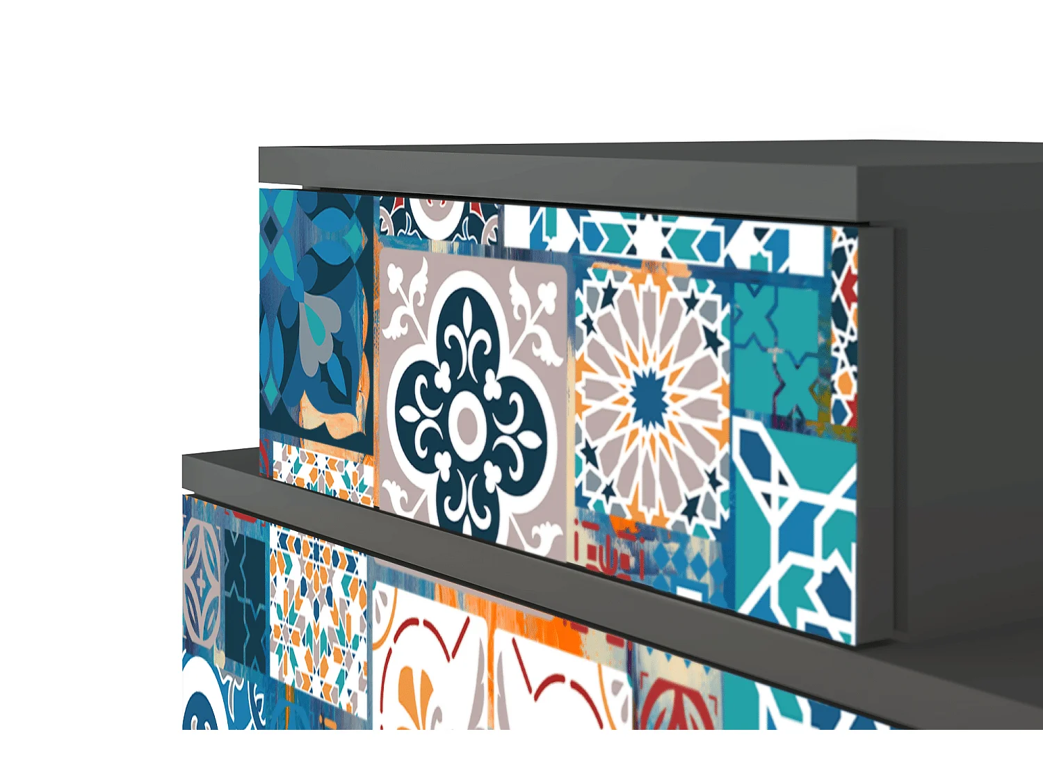 Comodino - 58х58х41 cm - NS1 - Moroccan Market, Antracite