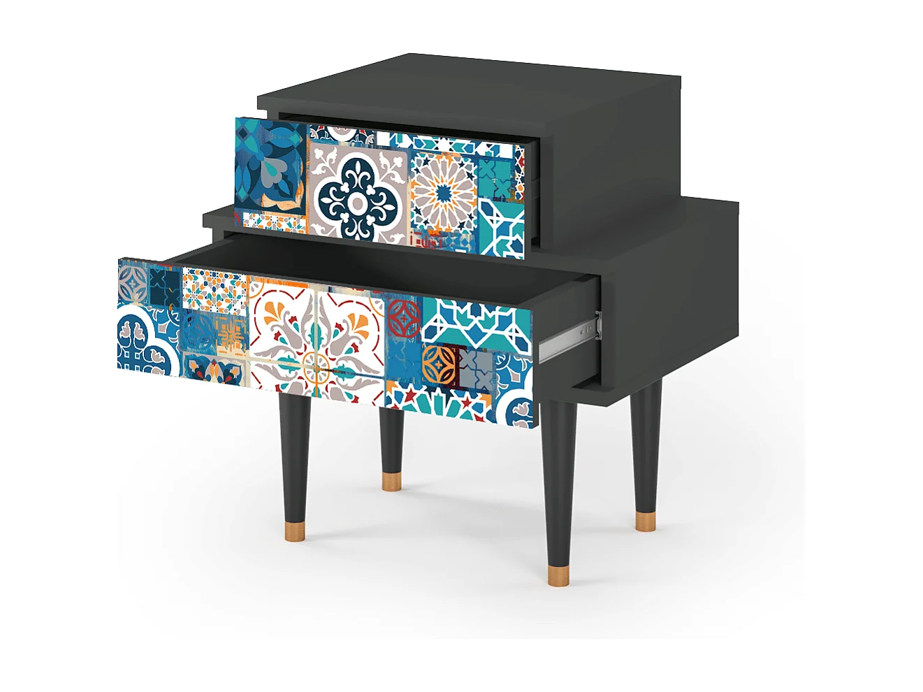 Comodino - 58х58х41 cm - NS1 - Moroccan Market, Antracite