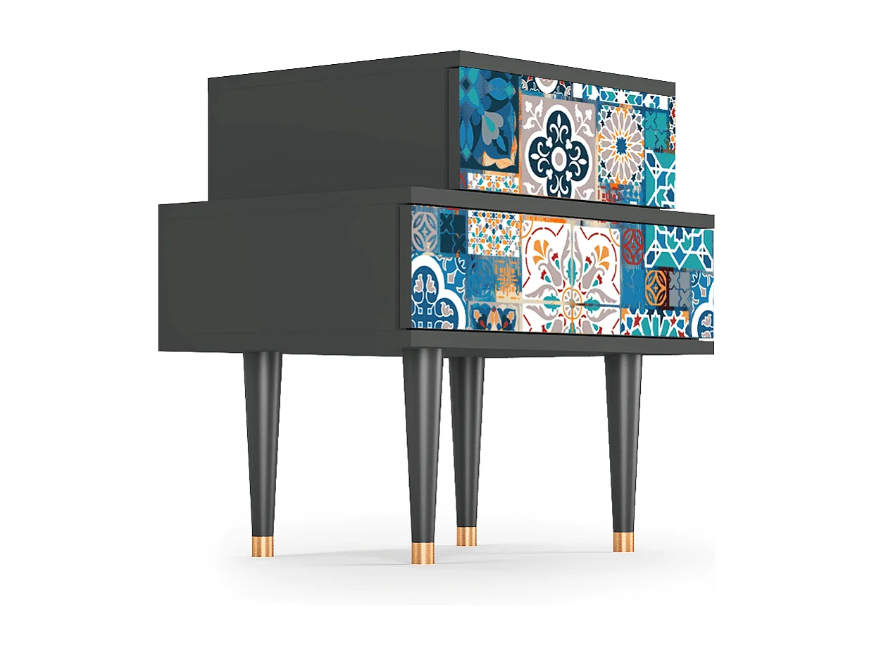 Criado-mudo - 58х58х41 cm - NS1 - Moroccan Market, Antracite