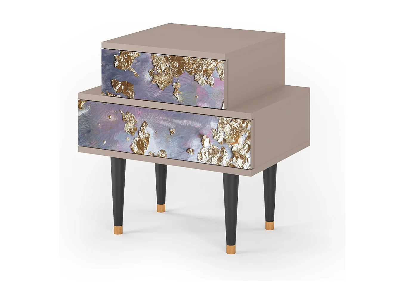 Criado-mudo - 58х58х41 cm - NS1 - Planet Earth, Latte