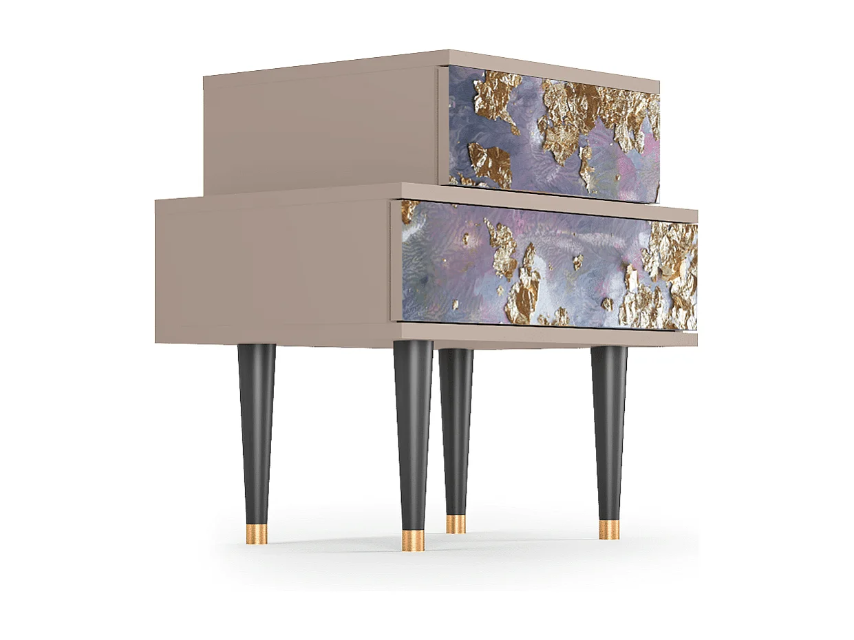 Criado-mudo - 58х58х41 cm - NS1 - Planet Earth, Latte