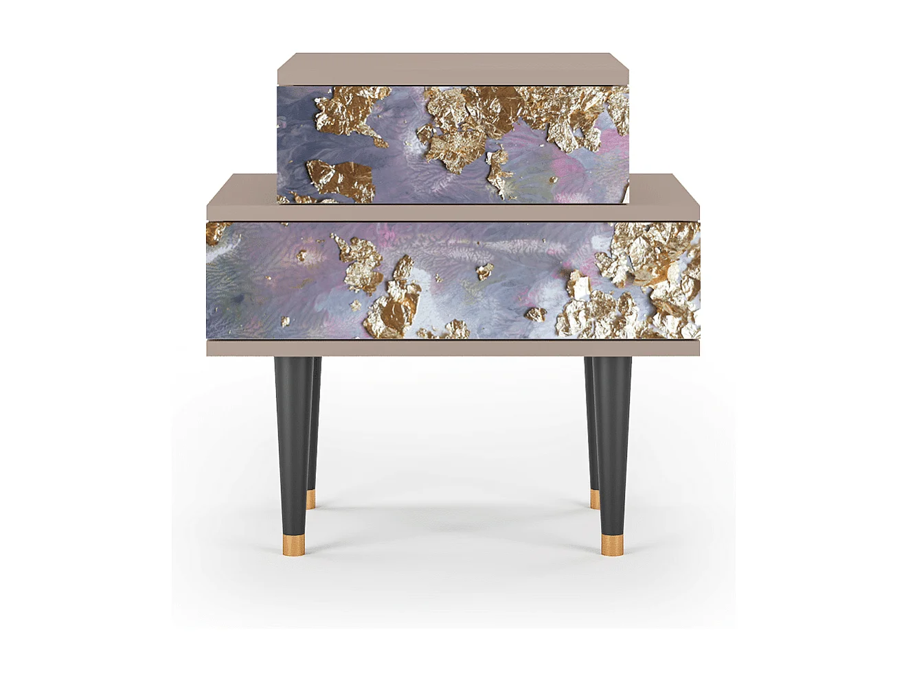 Table de nuit - 58х58х41 cm - NS1 - Planet Earth, Latte