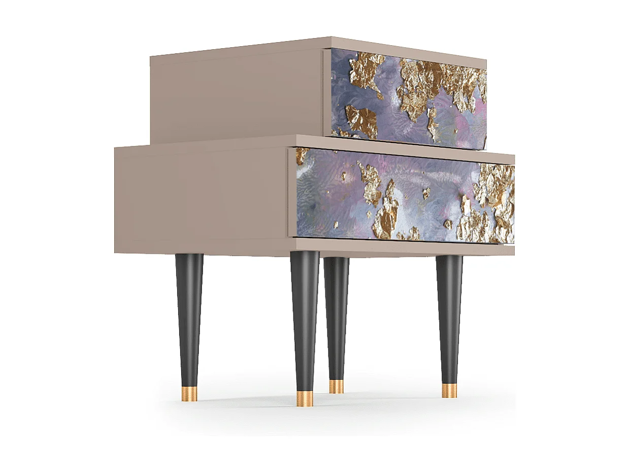 Table de nuit - 58х58х41 cm - NS1 - Planet Earth, Latte