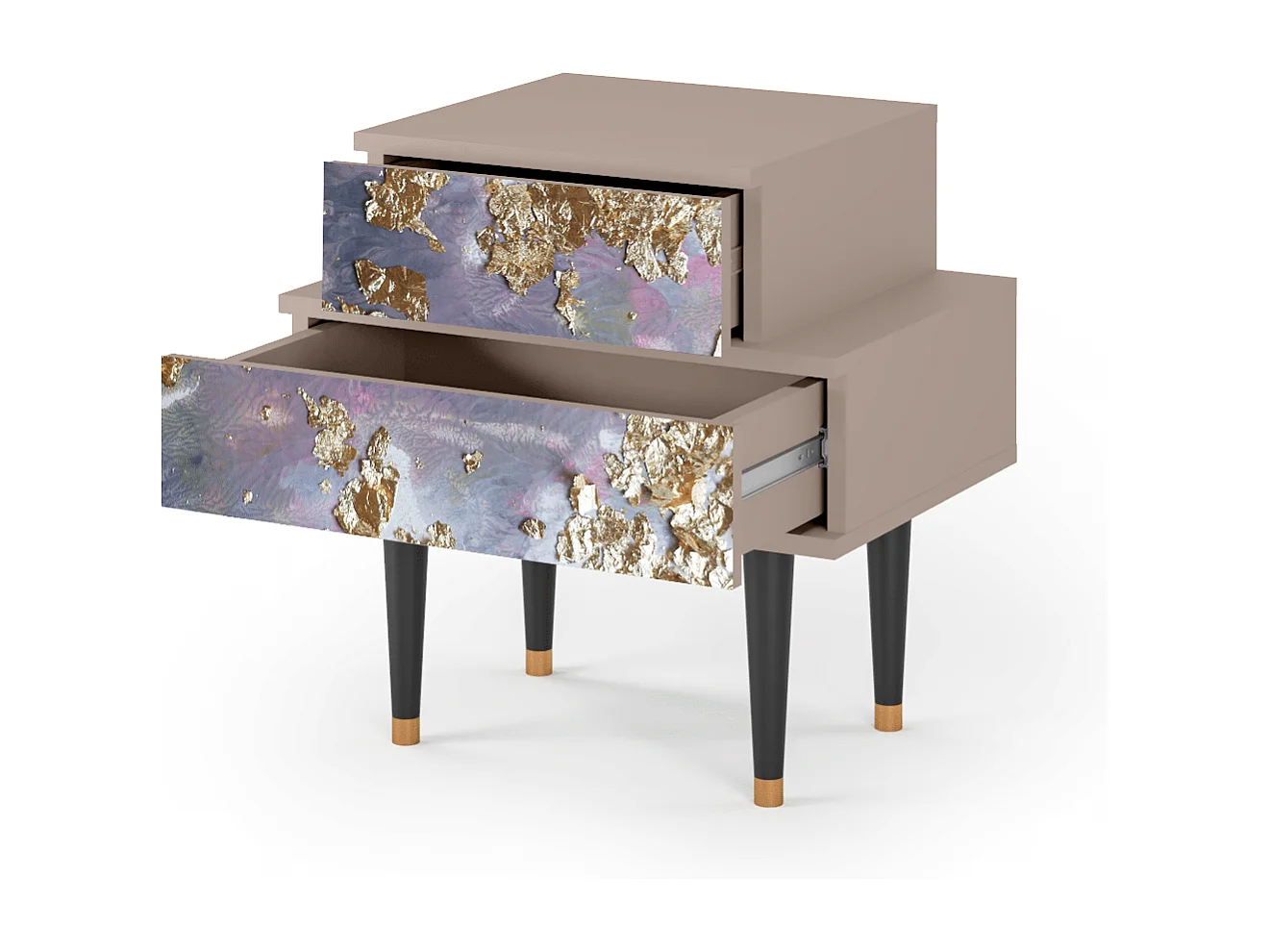 Table de nuit - 58х58х41 cm - NS1 - Planet Earth, Latte