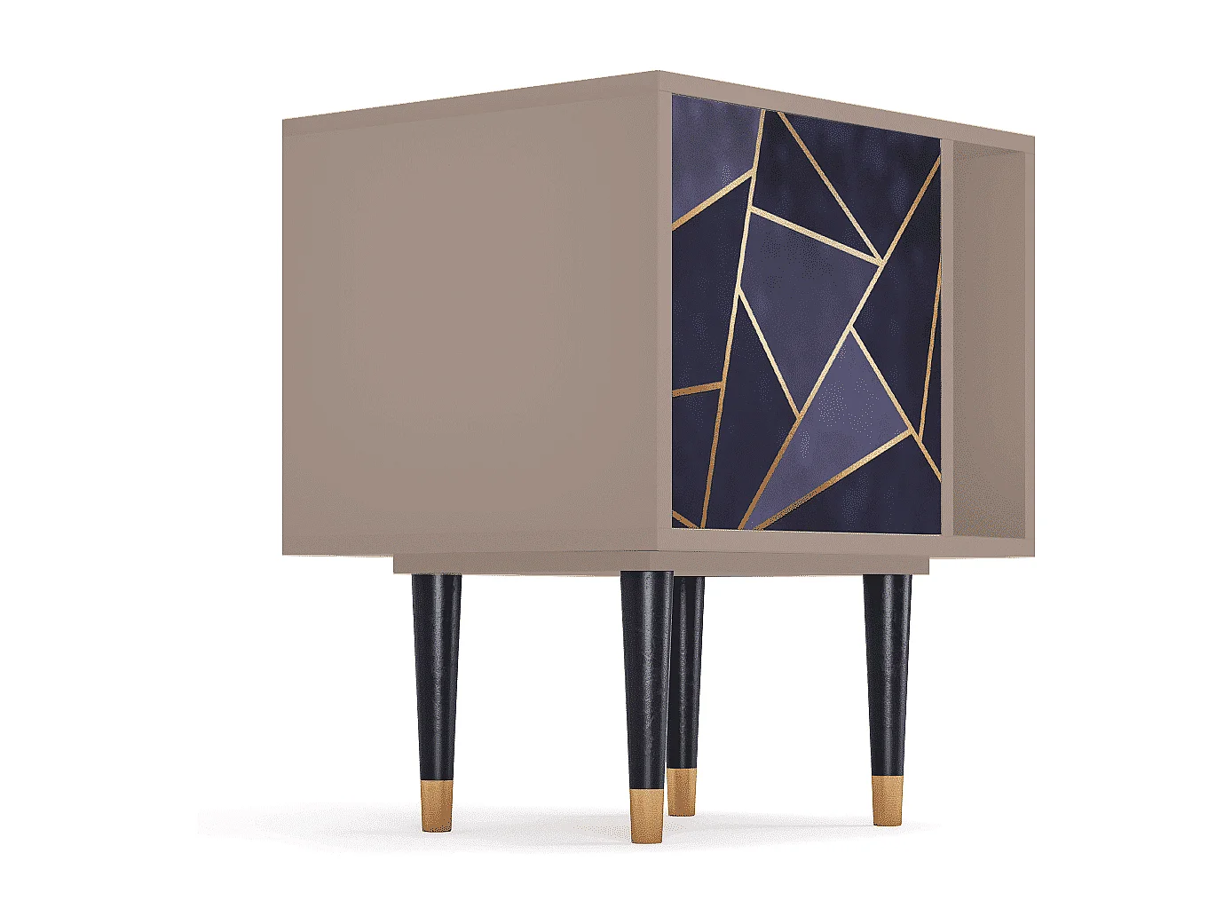 Stolik nocny - 57х69х48 cm - S2 - The Amethyst, Latte