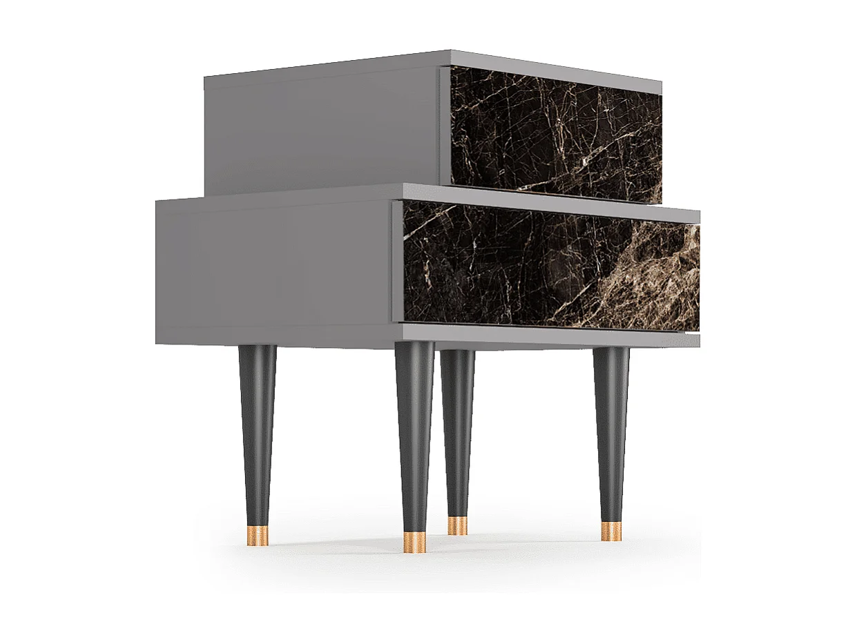 Table de nuit - 58х58х41 cm - NS1 - Night Abyss, Gris