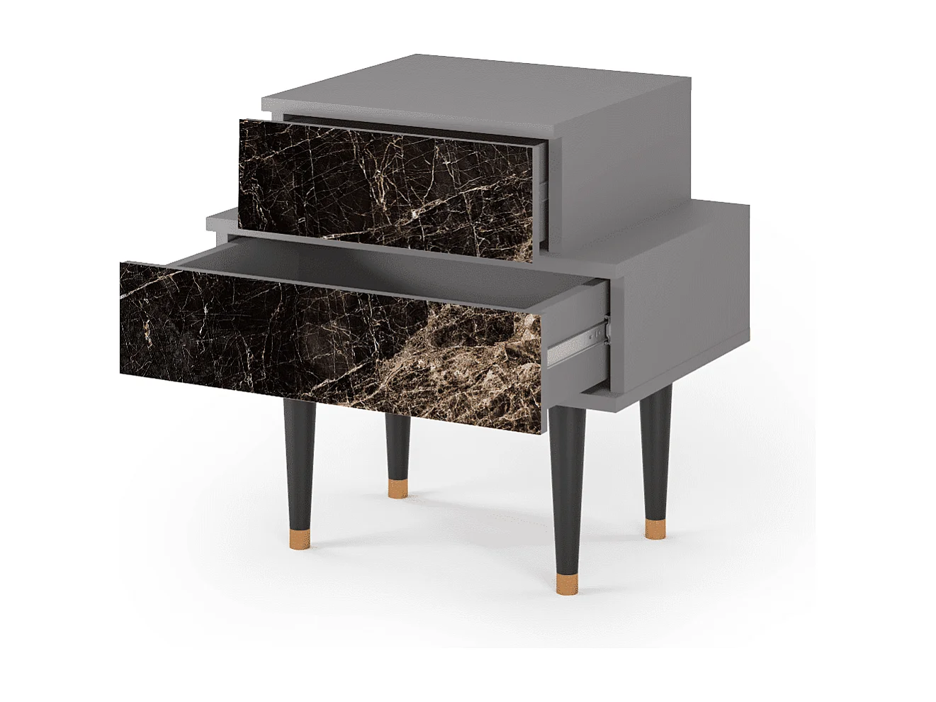 Table de nuit - 58х58х41 cm - NS1 - Night Abyss, Gris