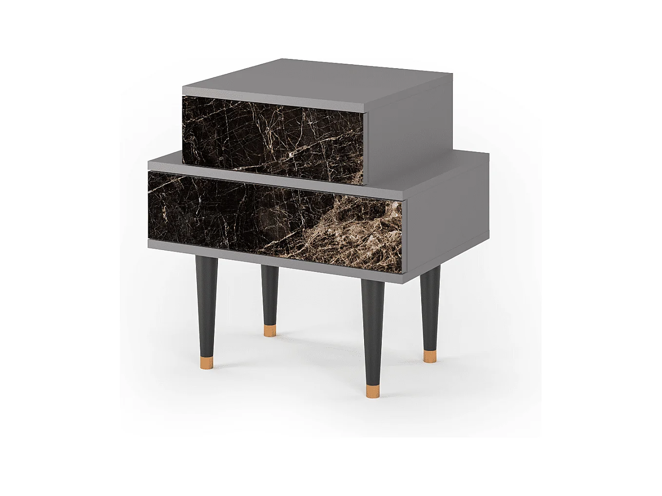 Table de nuit - 58х58х41 cm - NS1 - Night Abyss, Gris