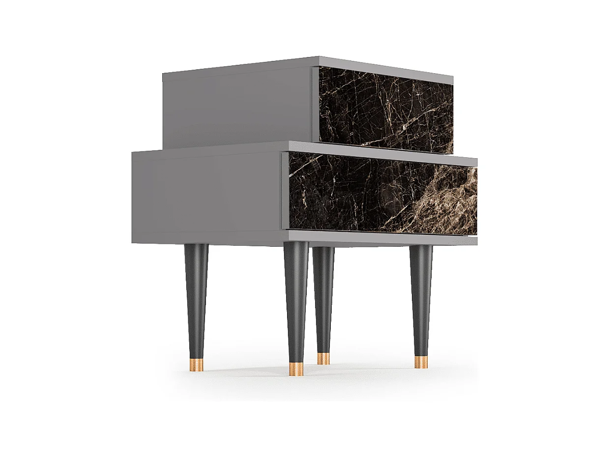 Table de nuit - 58х58х41 cm - NS1 - Night Abyss, Gris