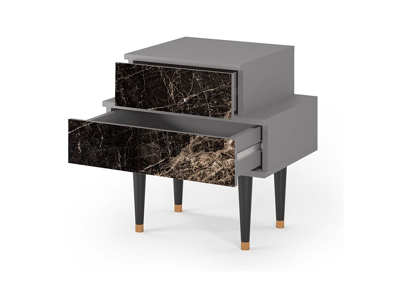 Table de nuit - 58х58х41 cm - NS1 - Night Abyss, Gris