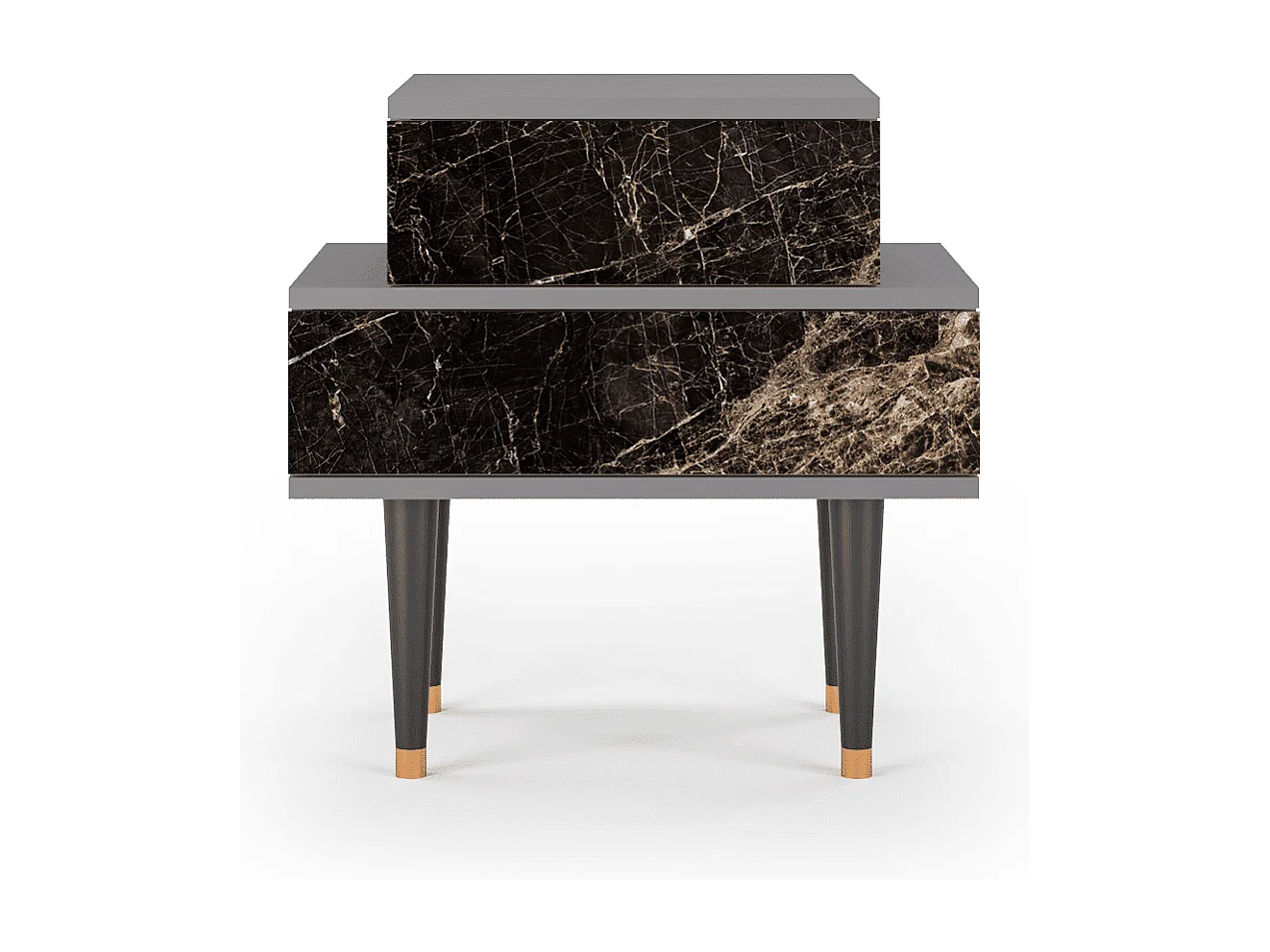 Mesita de noche - 58х58х41 cm - NS1 - Night Abyss, Gris