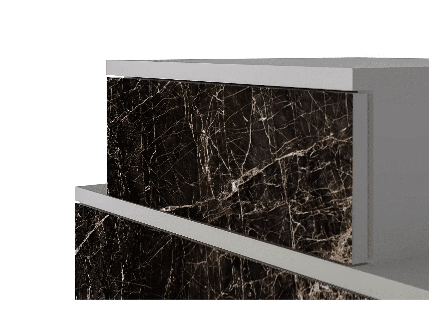 Mesita de noche - 58х58х41 cm - NS1 - Night Abyss, Gris