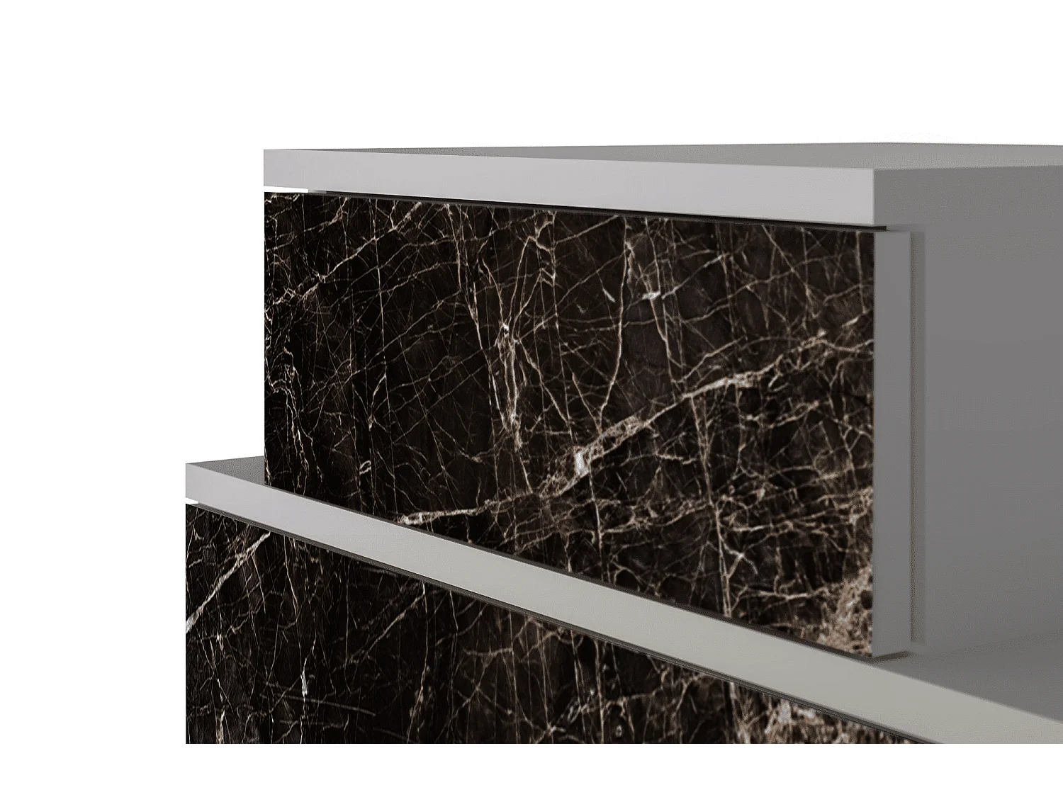 Stolik nocny - 58х58х41 cm - NS1 - Night Abyss, Szary