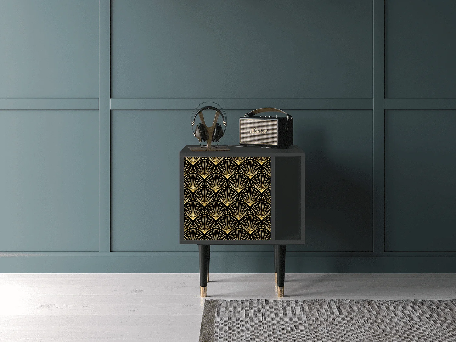 Stolik nocny - 57х69х48 cm - S2 - Bird of Juno, Antracyt