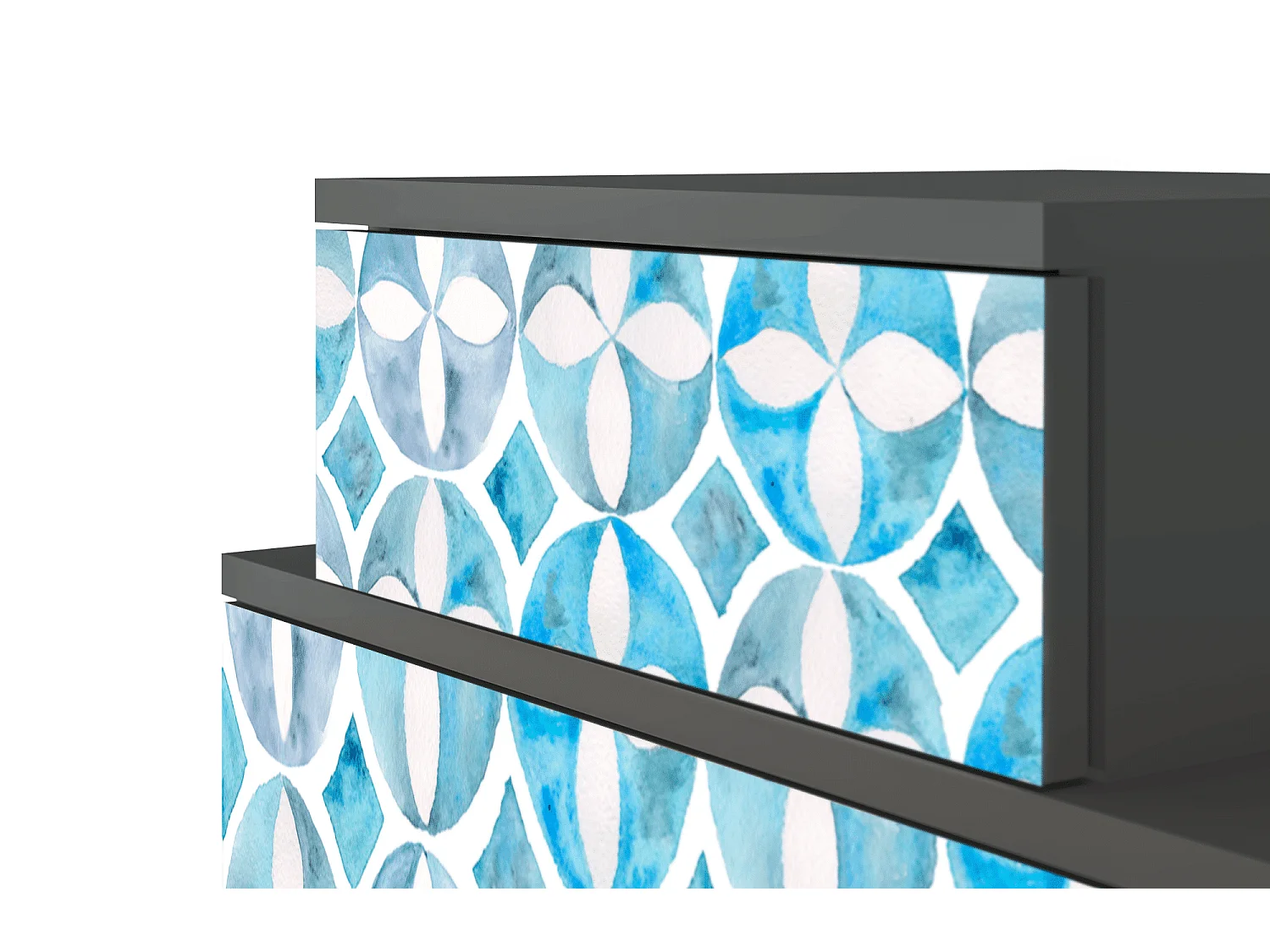 Stolik nocny - 58х58х41 cm - NS1 - Porto Mood, Antracyt