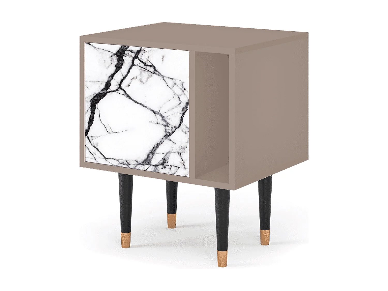 Table de nuit - 57х69х48 cm - S2 - Raven Marble, Latte