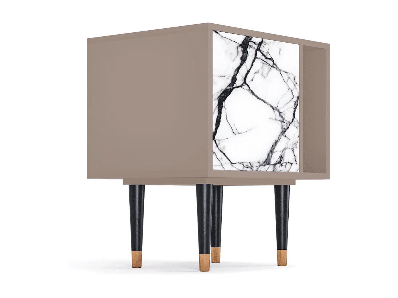 Table de nuit - 57х69х48 cm - S2 - Raven Marble, Latte