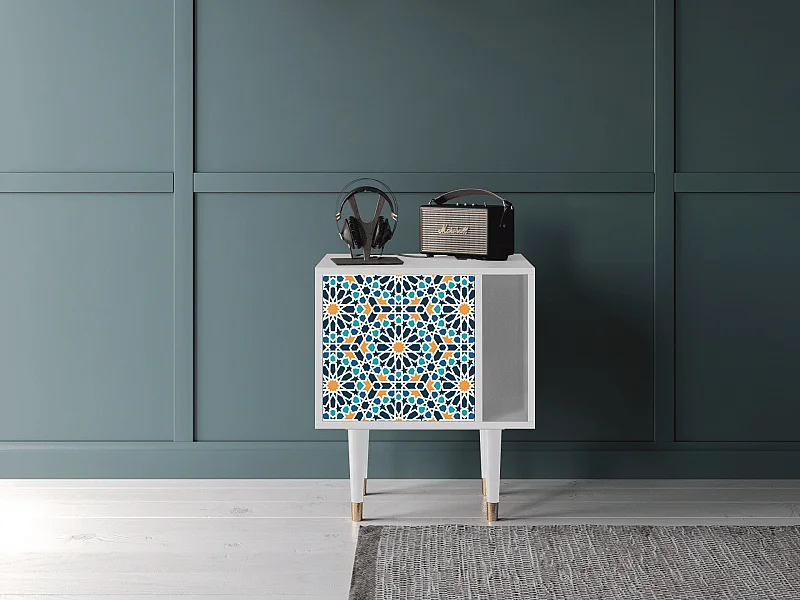 Nachtkastje - 57х69х48 cm - S2 - Kaleidoscope, Wit