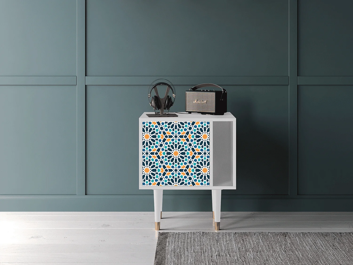 Nachtkastje - 57х69х48 cm - S2 - Kaleidoscope, Wit