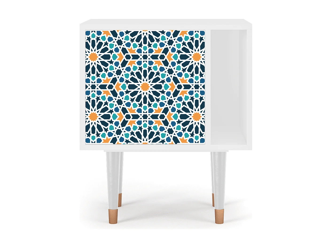 Nachtkastje - 57х69х48 cm - S2 - Kaleidoscope, Wit