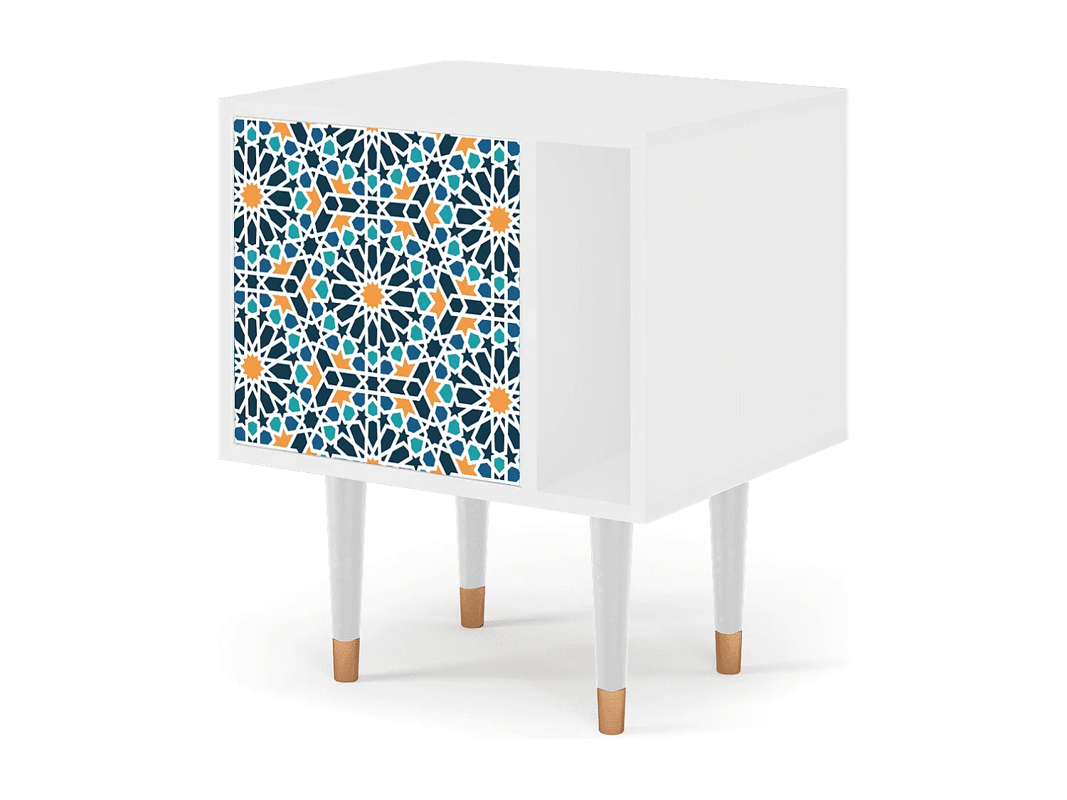 Nachtkastje - 57х69х48 cm - S2 - Kaleidoscope, Wit