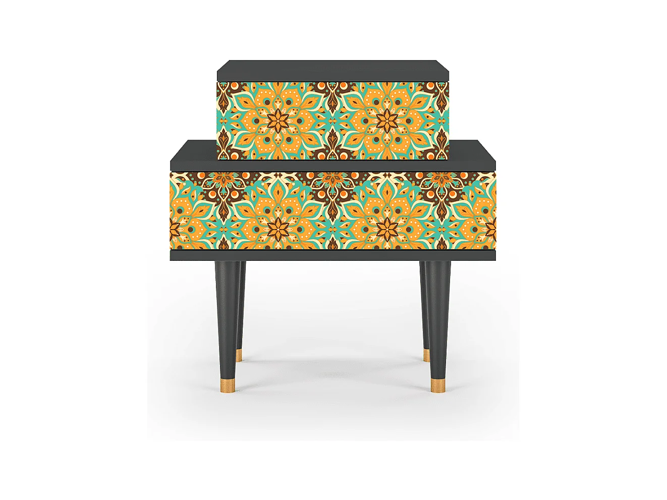 Table de nuit - 58х58х41 cm - NS1 - Indian Spices, Anthracite