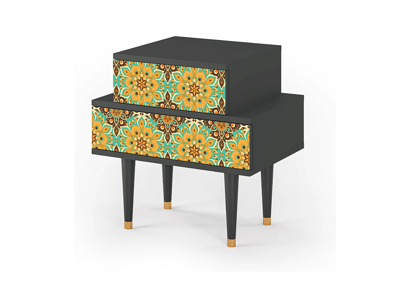 Table de nuit - 58х58х41 cm - NS1 - Indian Spices, Anthracite