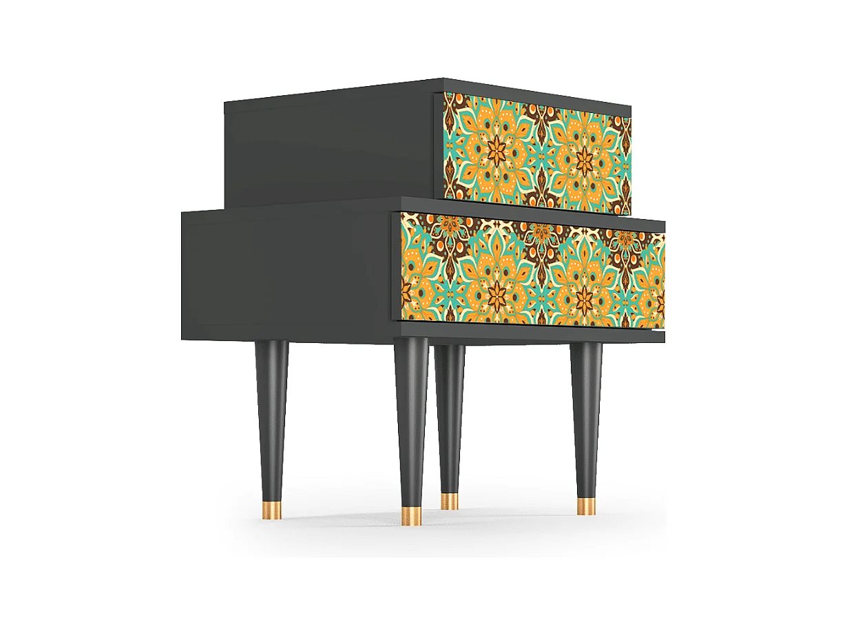 Table de nuit - 58х58х41 cm - NS1 - Indian Spices, Anthracite