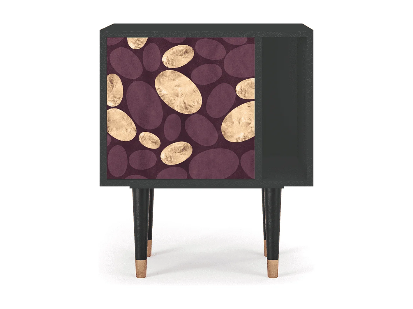 Table de nuit - 57х69х48 cm - S2 - Fine Wine, Anthracite