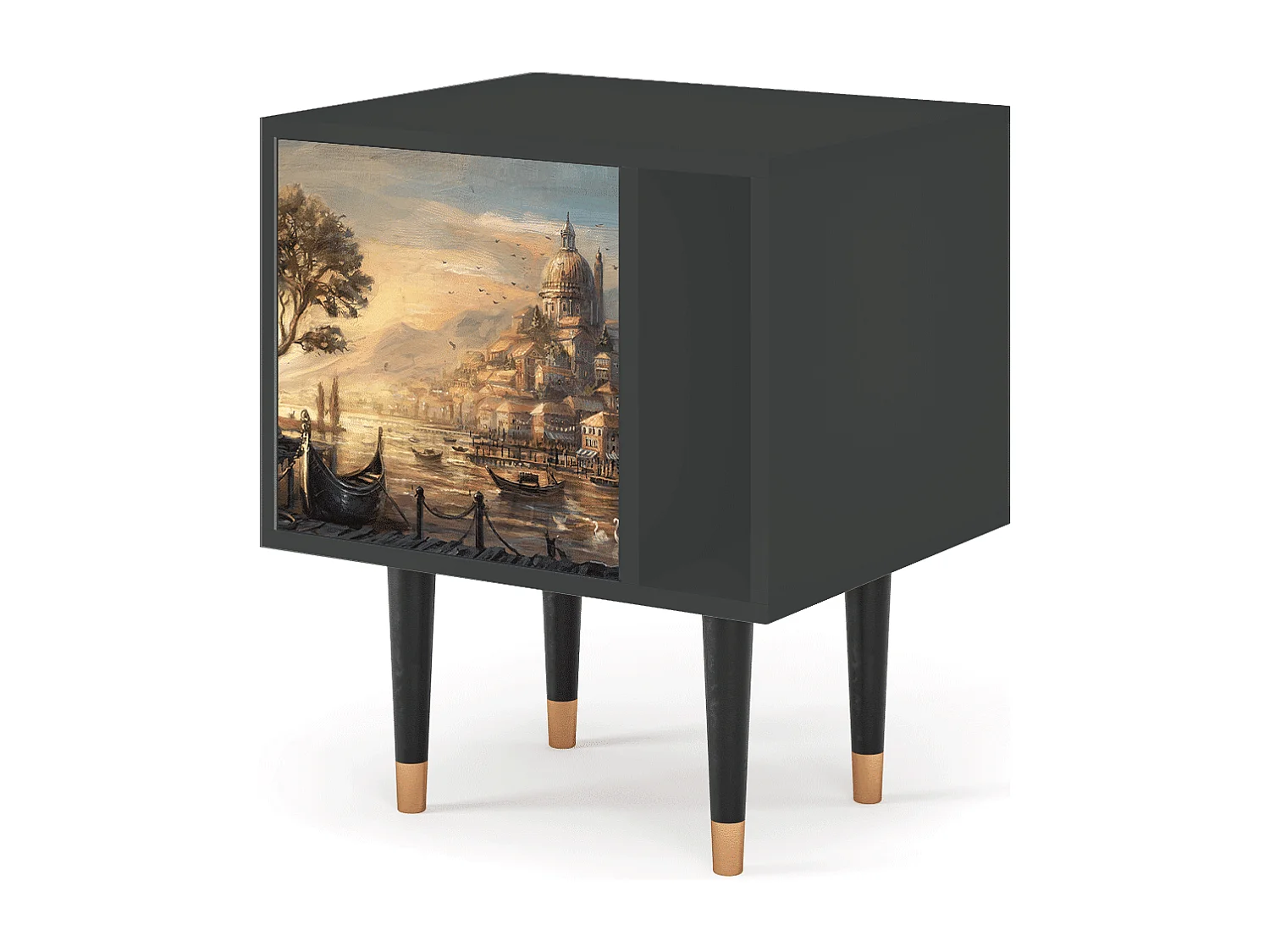 Nachtkastje - 57х69х48 cm - S2 - Venice, Antraciet