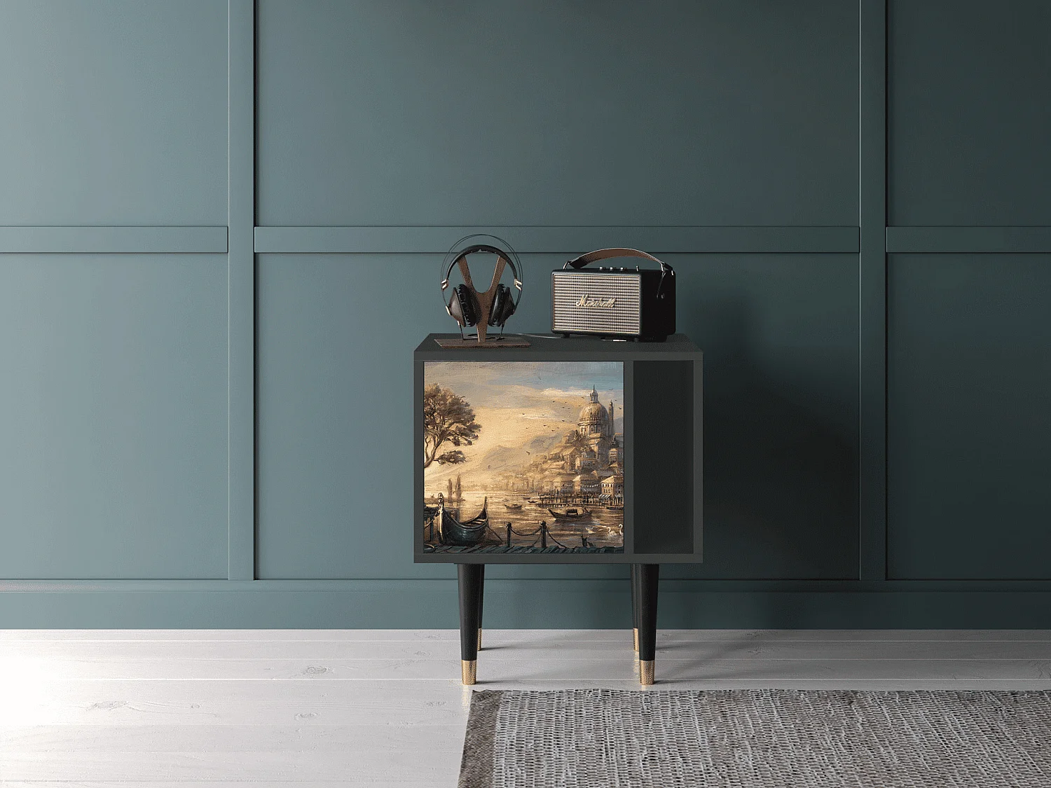 Table de nuit - 57х69х48 cm - S2 - Venice, Anthracite