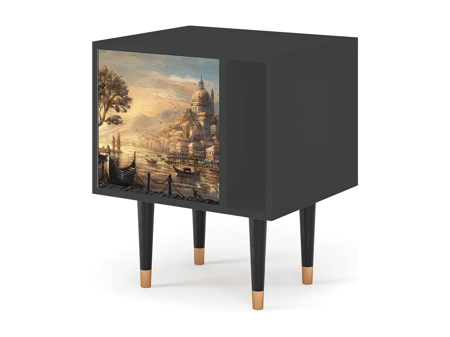 Table de nuit - 57х69х48 cm - S2 - Venice, Anthracite