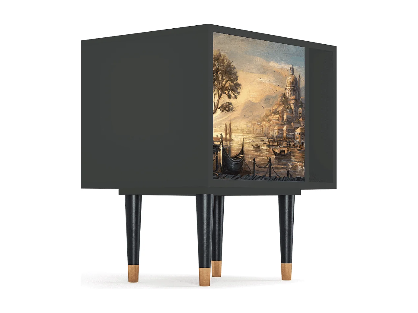 Table de nuit - 57х69х48 cm - S2 - Venice, Anthracite