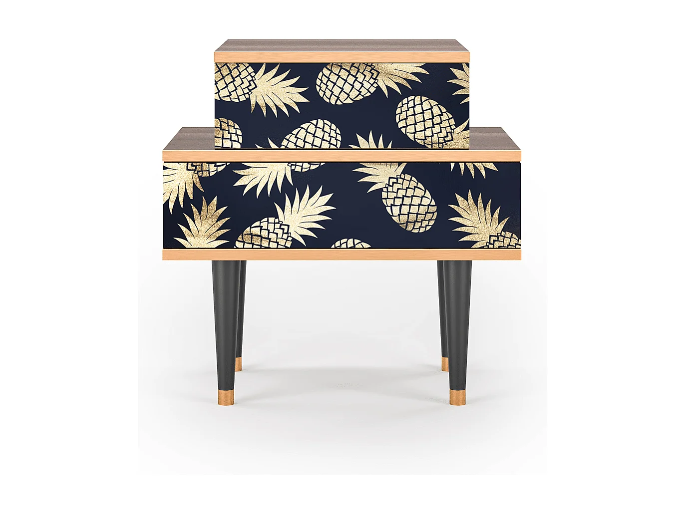 Table de nuit - 58х58х41 cm - NS1 - Sunny Pineaple, Noyer