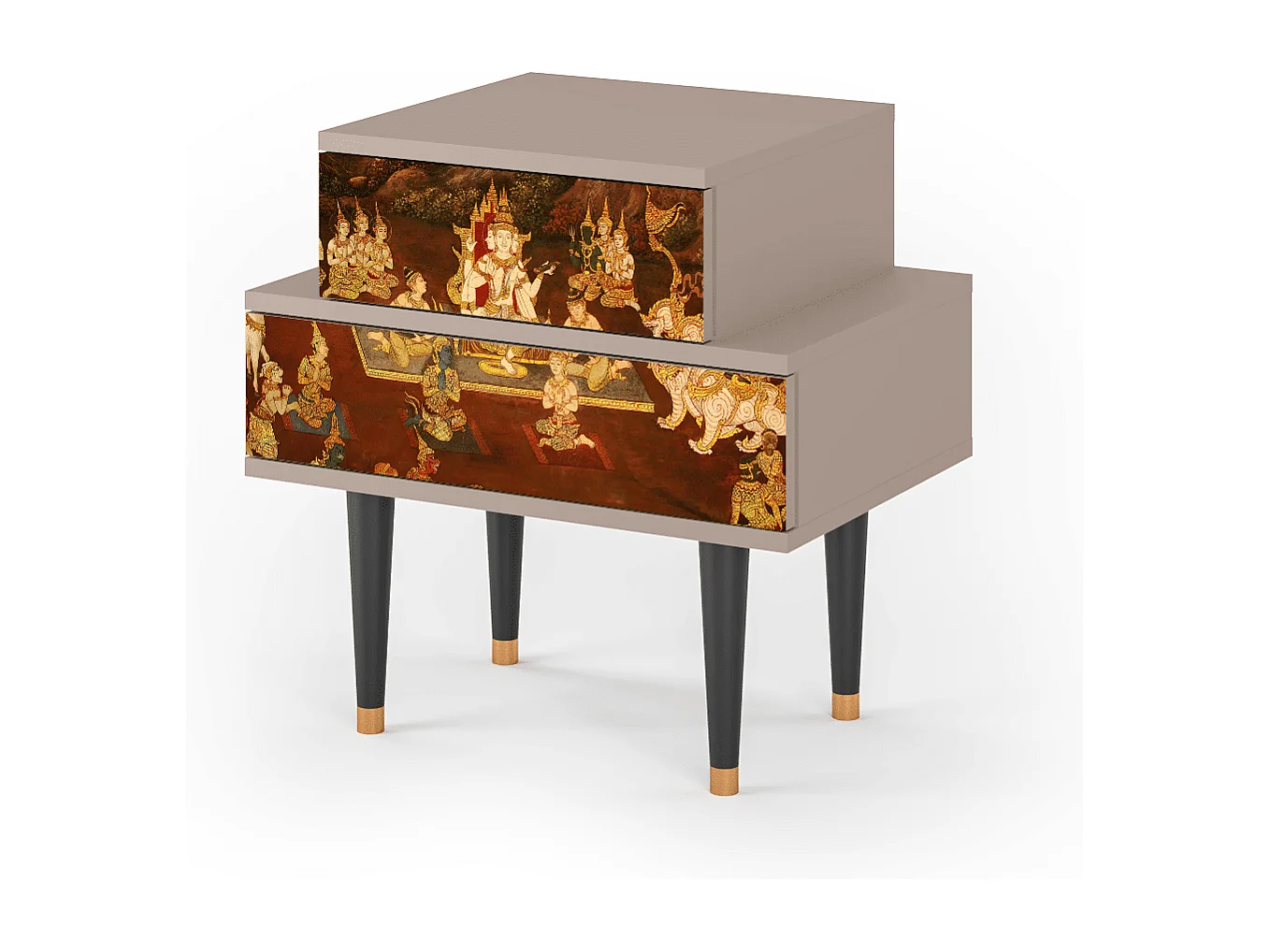 Table de nuit - 58х58х41 cm - NS1 - Malyavan, Latte