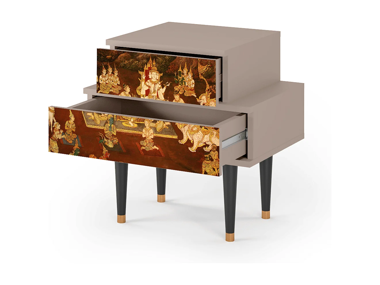 Table de nuit - 58х58х41 cm - NS1 - Malyavan, Latte