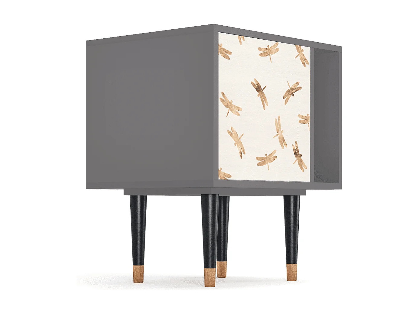 Mesita de noche - 57х69х48 cm - S2 - Nude Dragonflies, Gris