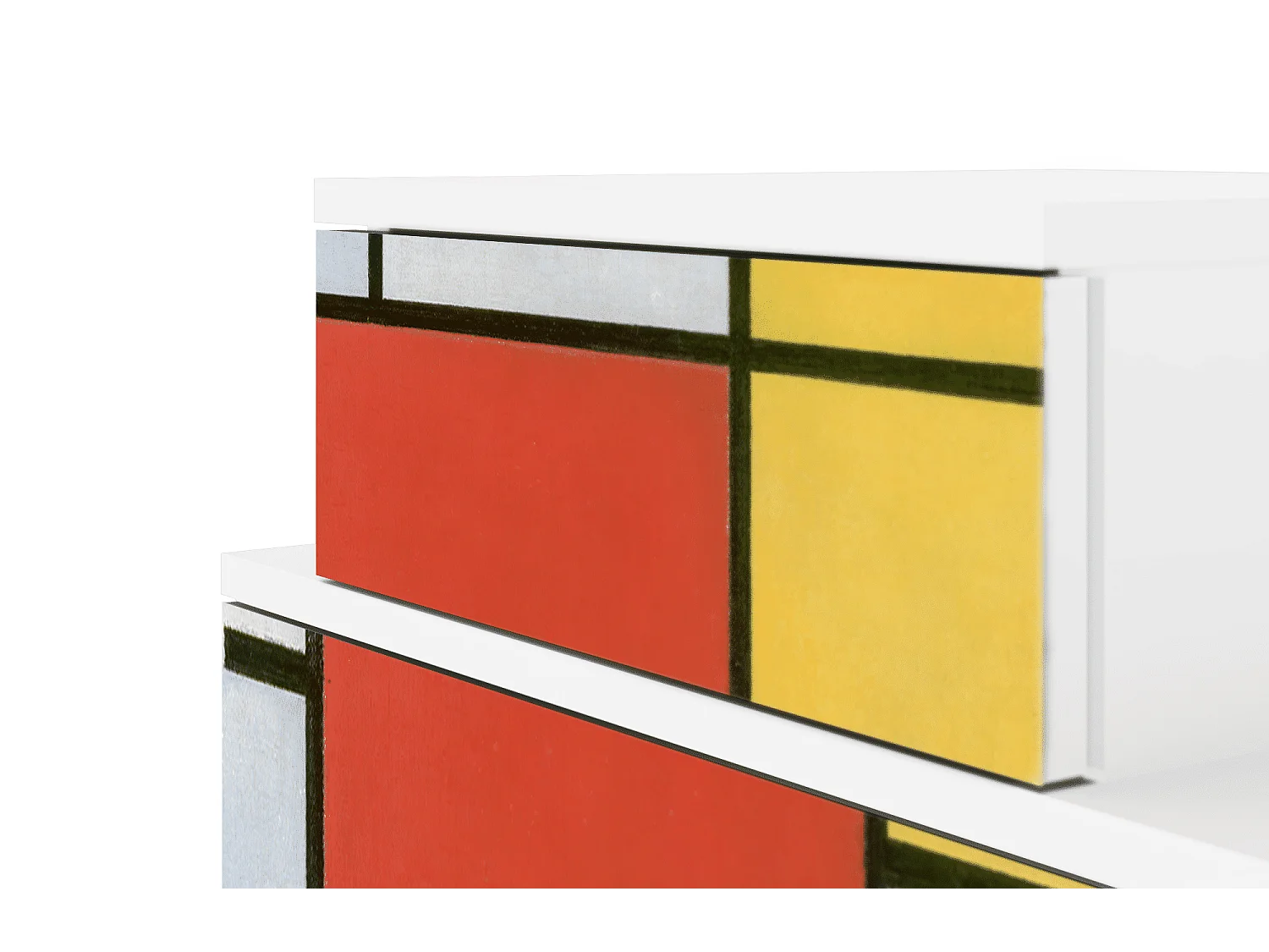 Table de nuit - 58х58х41 cm - NS1 - Composition, Blanc