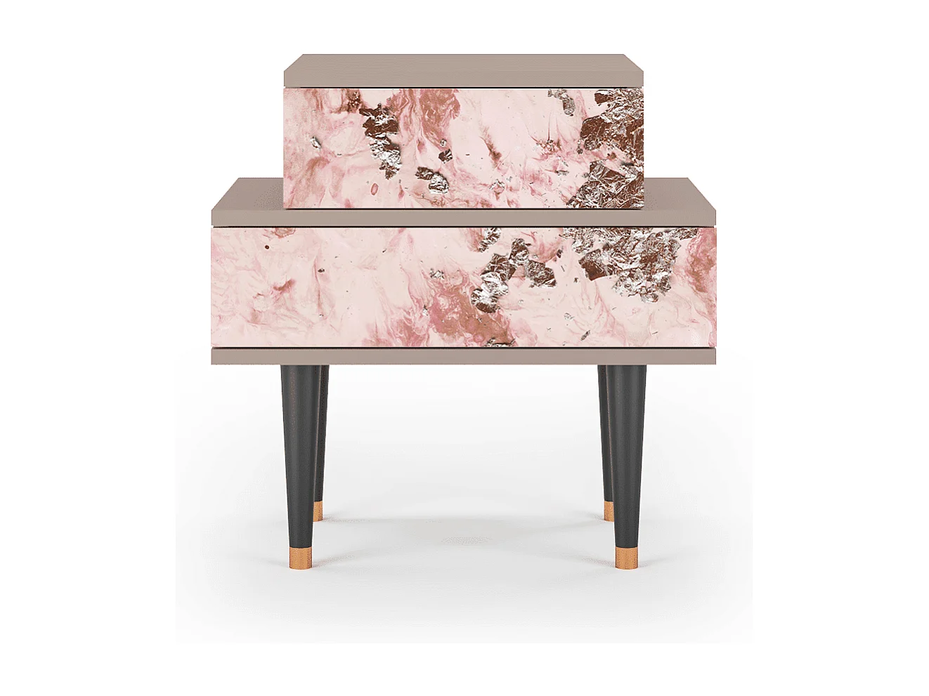 Table de nuit - 58х58х41 cm - NS1 - Cotton Candy, Latte