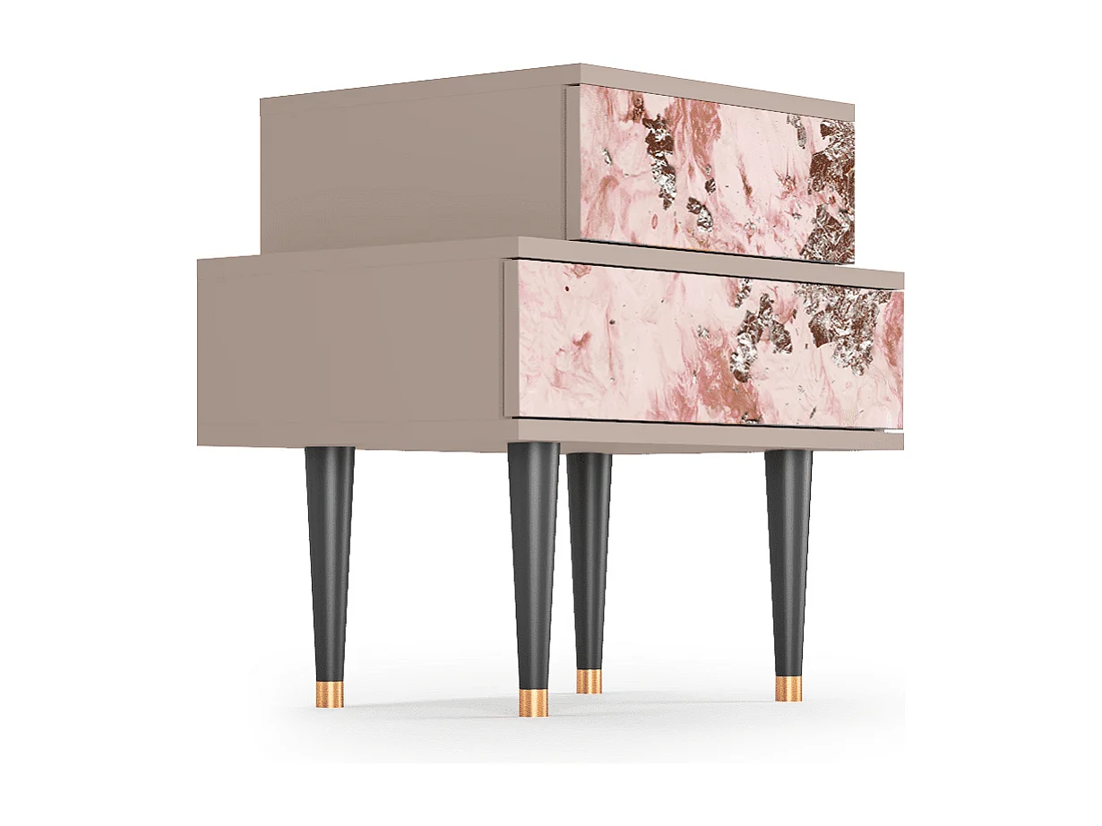 Table de nuit - 58х58х41 cm - NS1 - Cotton Candy, Latte