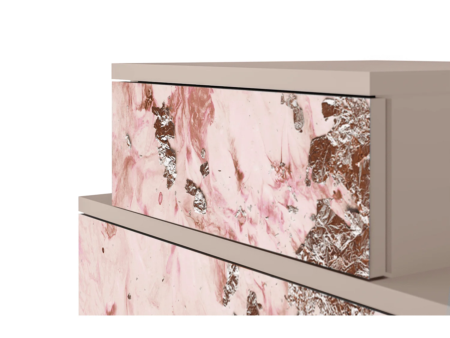 Table de nuit - 58х58х41 cm - NS1 - Cotton Candy, Latte