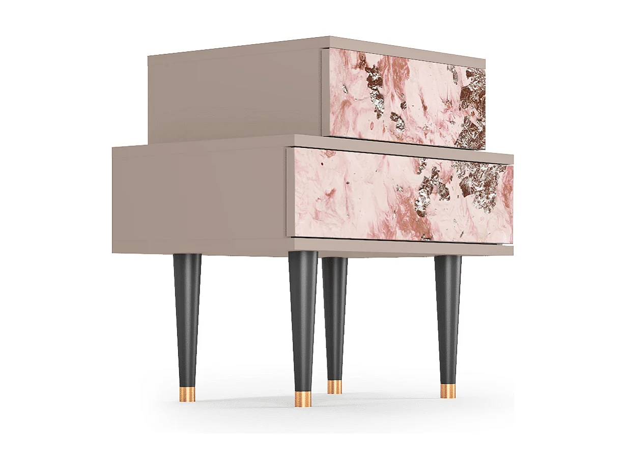 Table de nuit - 58х58х41 cm - NS1 - Cotton Candy, Latte