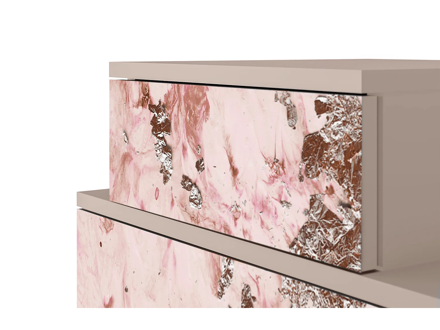 Table de nuit - 58х58х41 cm - NS1 - Cotton Candy, Latte