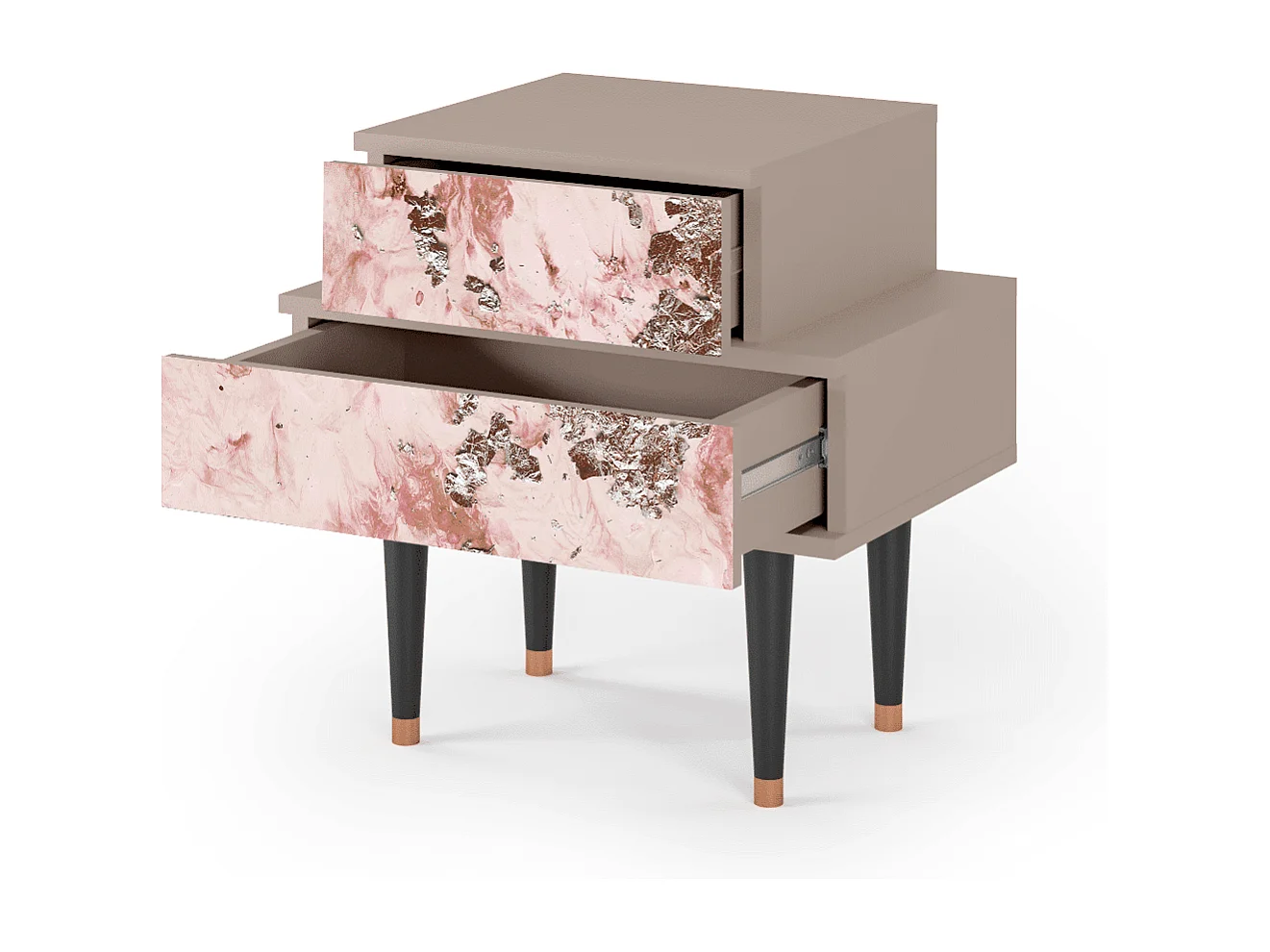 Table de nuit - 58х58х41 cm - NS1 - Cotton Candy, Latte