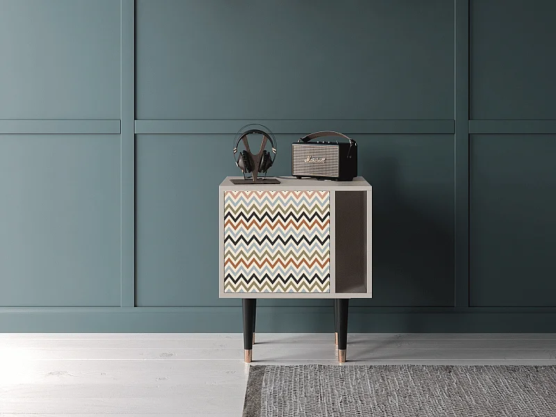 Stolik nocny - 57х69х48 cm - S2 - Bright Ripple, Piaskowy