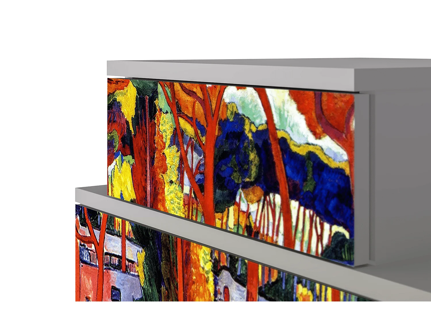 Nachttisch - 58х58х41 cm - NS1 - The Turning Road, Grau